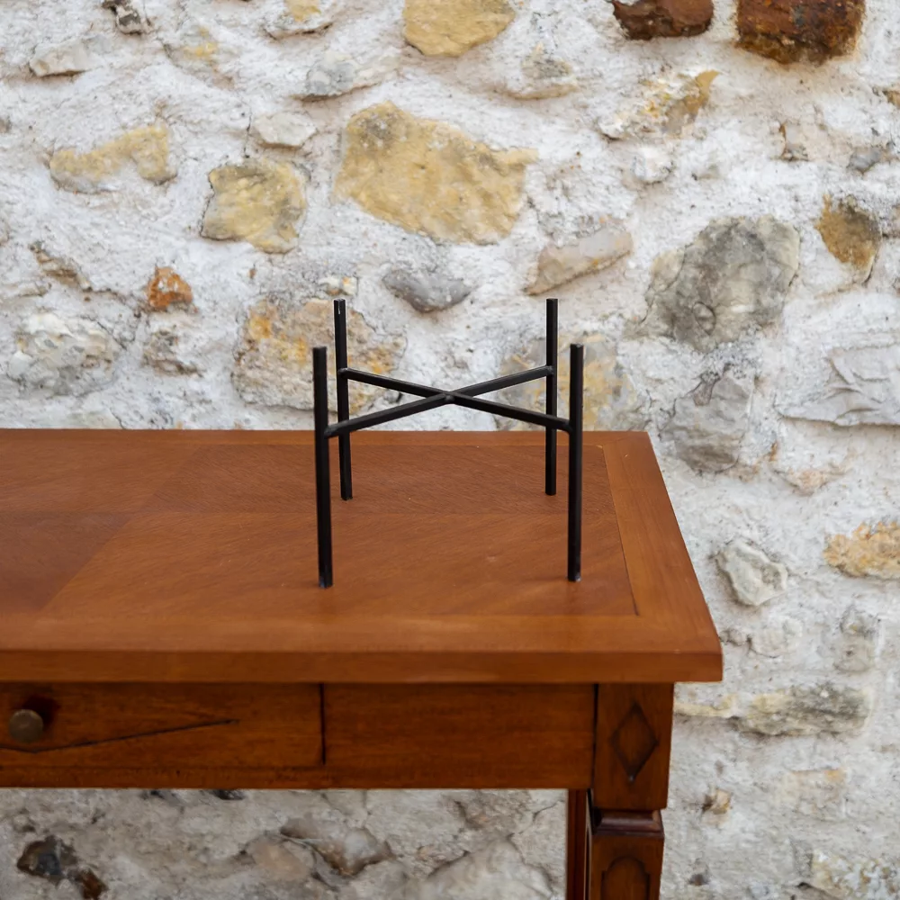 Support métal noir pour jarre