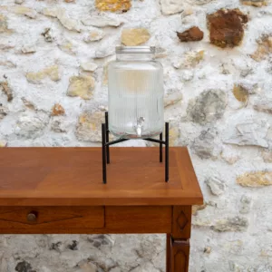 Support métal noir pour jarre