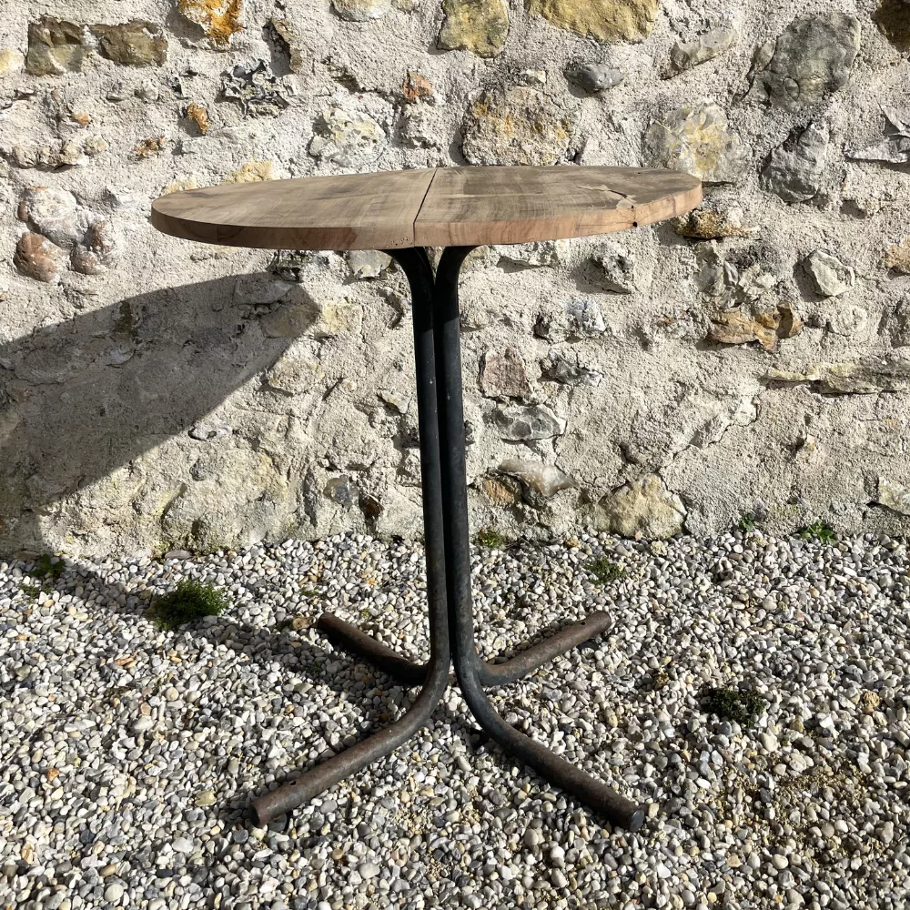 Table vintage ronde bistrot