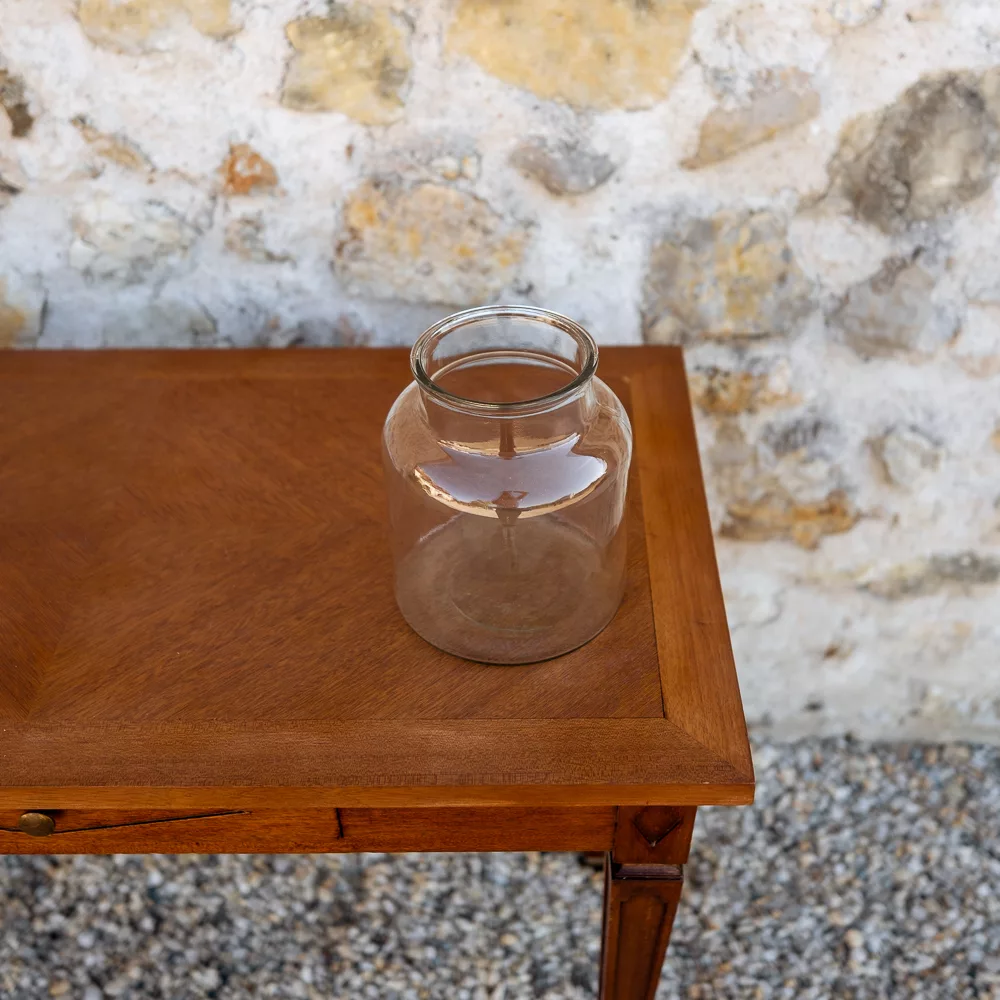 Vase cylindrique grand format en verre transparent