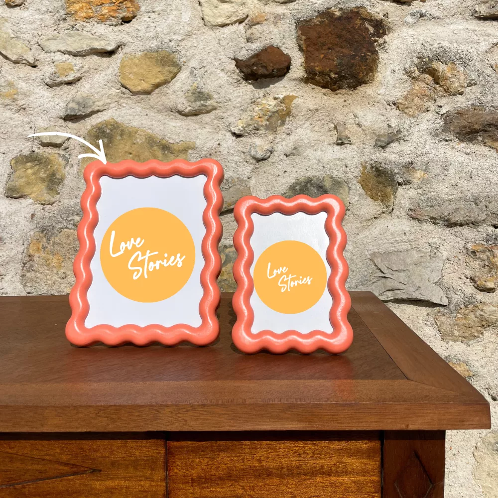 Cadre ondulé orange-grand-1 Cadre ondulé orange grand