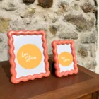 Cadres ondulés orange