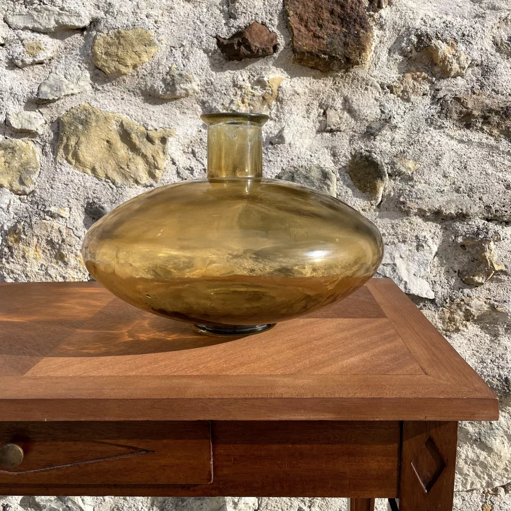 Dame jeanne plate ambrée Dame jeanne plate ambrée