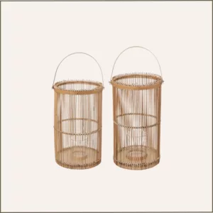 Duo de lanternes en bambou