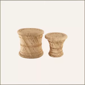 Duo de petites tables en bambou