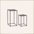 Duo de sellettes métal noir