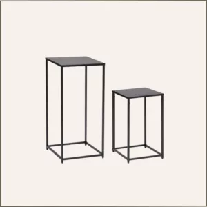 Duo de sellettes métal noir