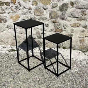 Duo de sellettes noires