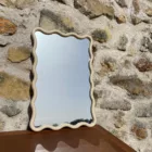 Miroir ondulé crème