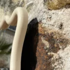 Miroir ondulé crème