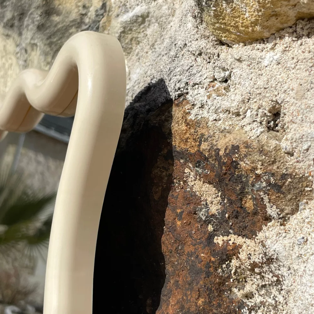 Miroir ondulé crème