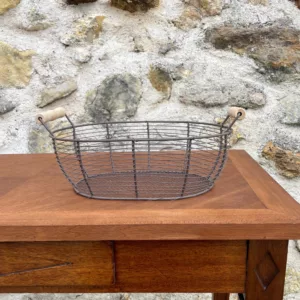 Panier vintage à anses marron