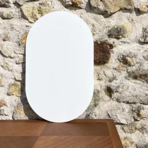 Panneau ovale plexi blanc