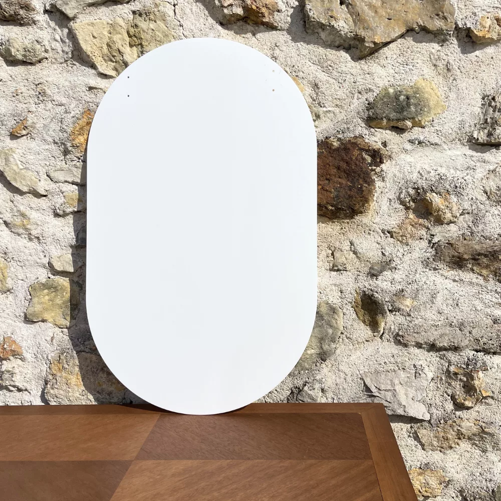 Panneau ovale plexi blanc Panneau ovale plexi blanc