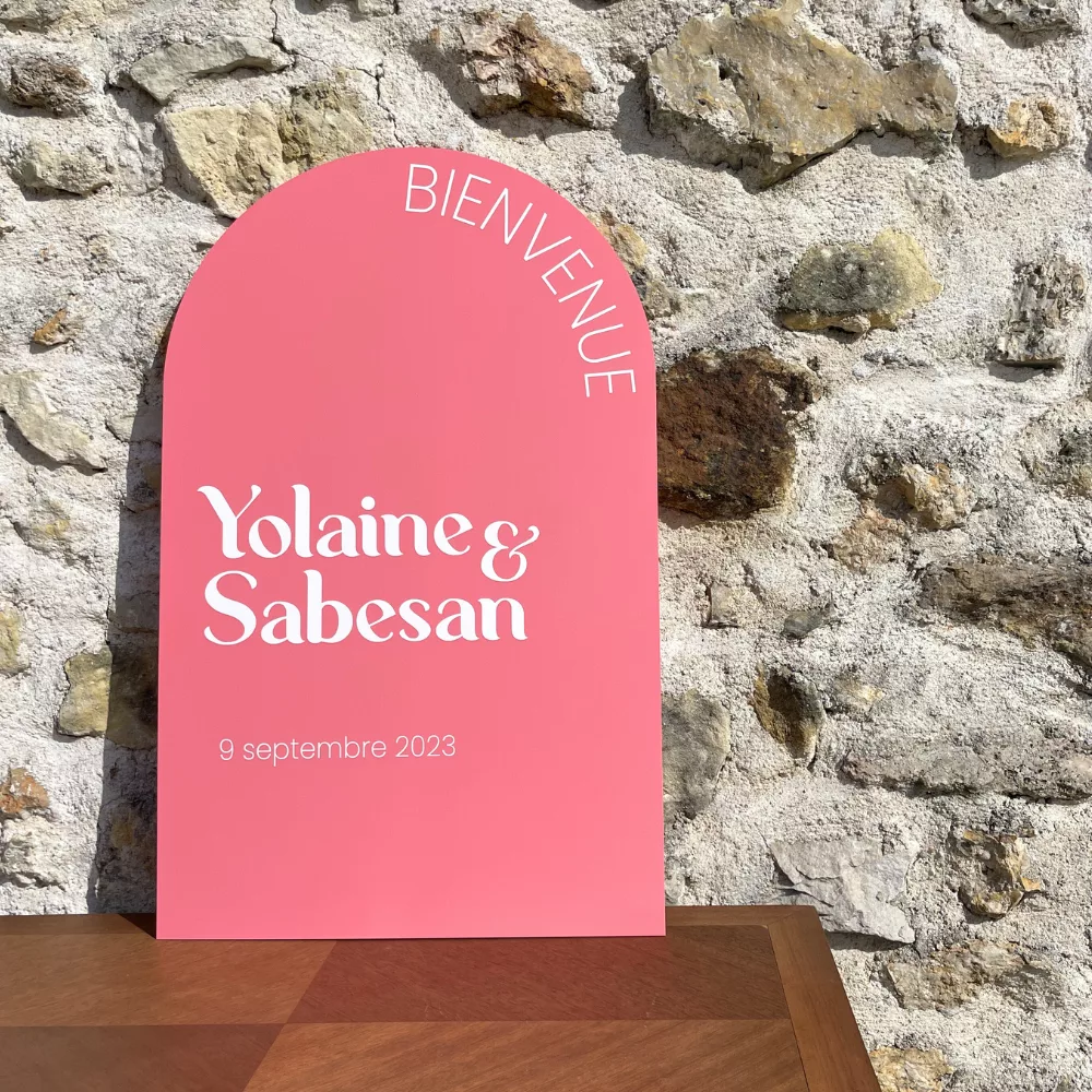 Panneau plexi arche rose pamplemousse Panneau plexi arche rose pamplemousse