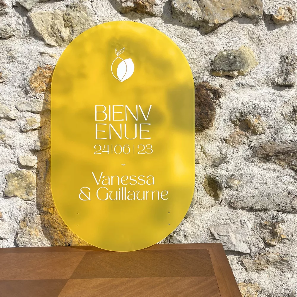 Panneau plexi jaune givré Panneau plexi jaune givré