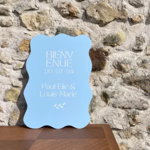 Panneau plexi ondulé bleu ciel