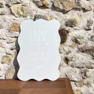 Panneau plexi ondulé bleu pastel