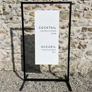 Panneau plexi rectangulaire Cocktail-Accueil