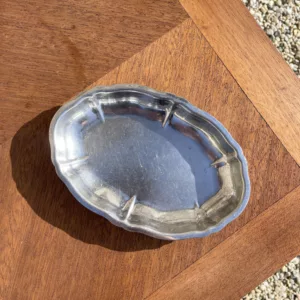 Plateau vintage ovale chrome