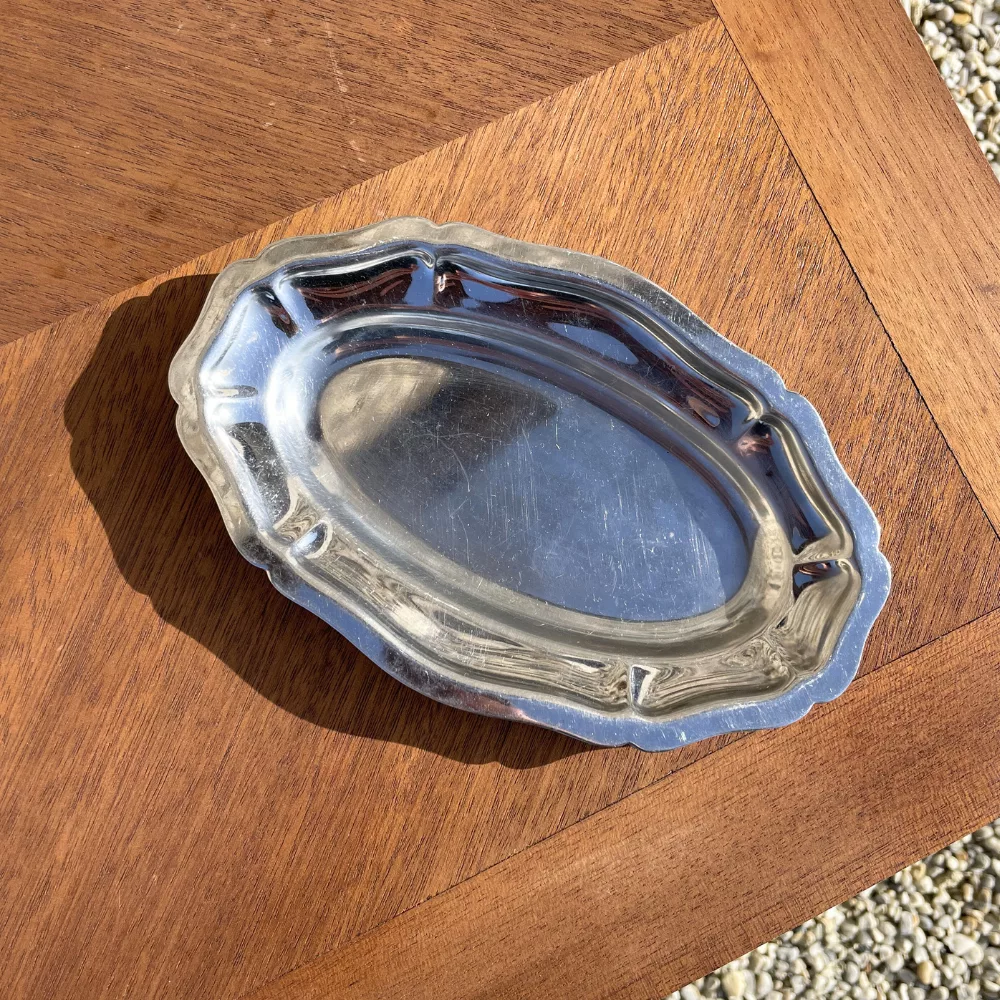 Plateau vintage ovale chrome Plateau vintage ovale chrome