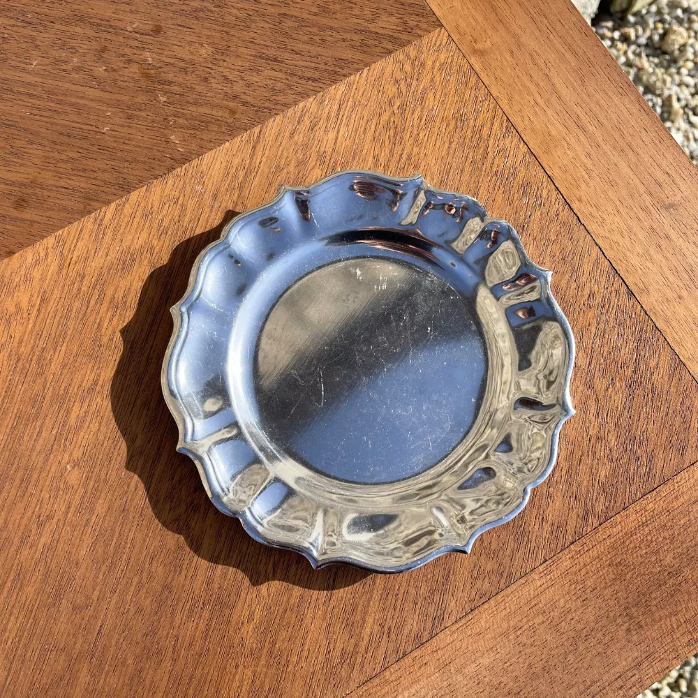Plateau vintage rond chrome Plateau vintage rond chrome