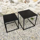 Table gigognes carrées noires