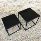 Table gigognes carrées noires
