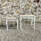 Tables gigognes bois et blanc
