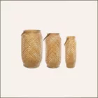 Trio de lanternes en bambou