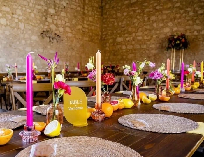 D&eacute;coration mariage couleurs peps