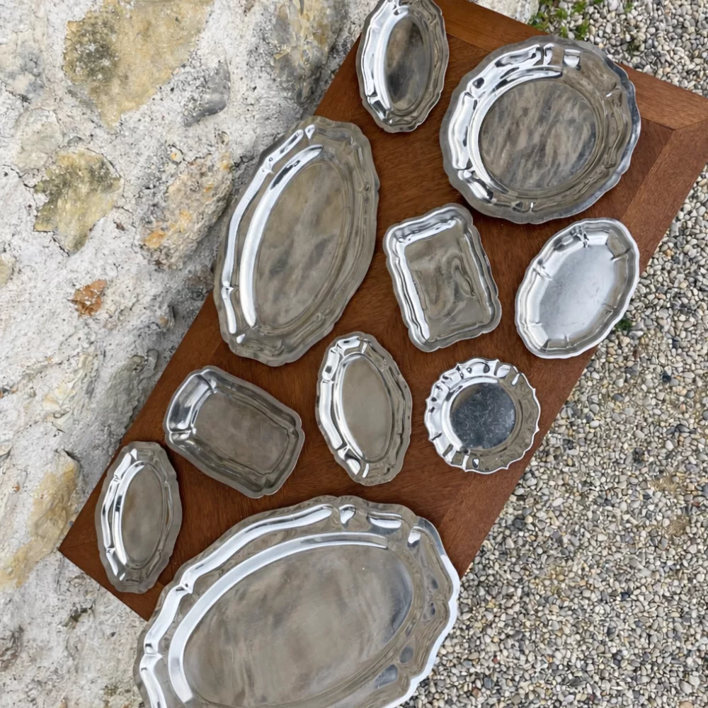 Plateaux vintage chrome