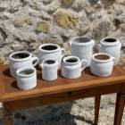 Lot pots grès blancs