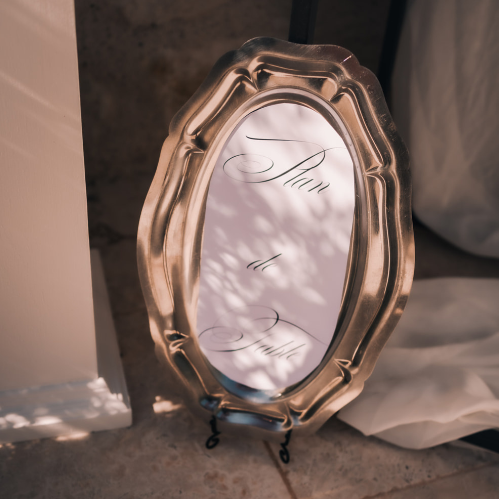 Plateau chrome ovale L