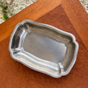 Plateau vintage chrome rectangulaire