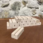 Porte-papeterie en bois clair droit