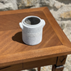 Pot grès blanc cylindrique