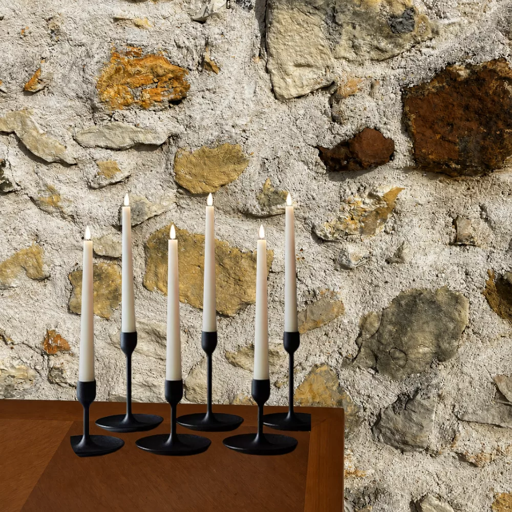 Bougies chandelle LED cire véritable Bougies chandelle LED cire véritable