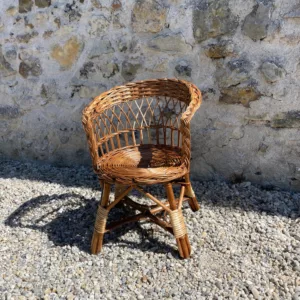 Chaise rotin enfant