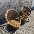 Duo de chaises rotin enfants