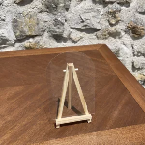Pancarte plexi transparent chevalet