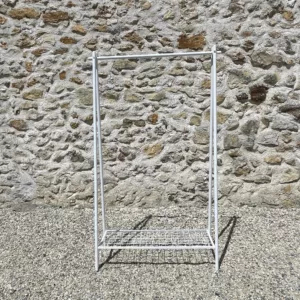 Portant métallique blanc
