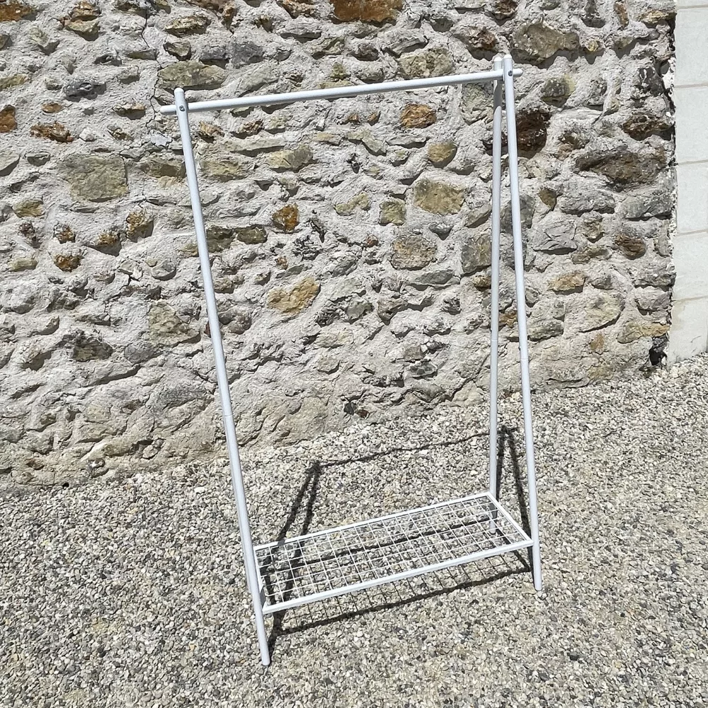 Portant métallique blanc