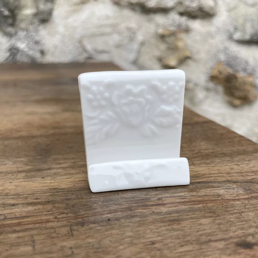 Porte-papeterie porcelaine roses