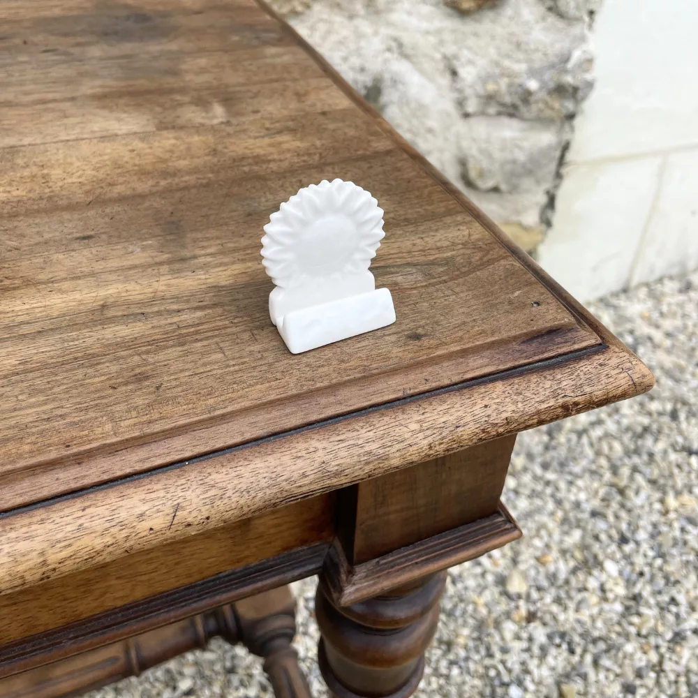 Porte-papeterie porcelaine tournesol