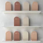 Signalétique numéros de table nude, blush et terracotta