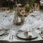 Lampe de table tendance or et verre