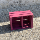 Caisse à pommes rose