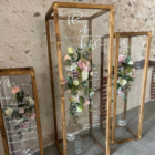 Colonnes bois ajourées