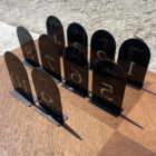 Numéros de table noir et blanc